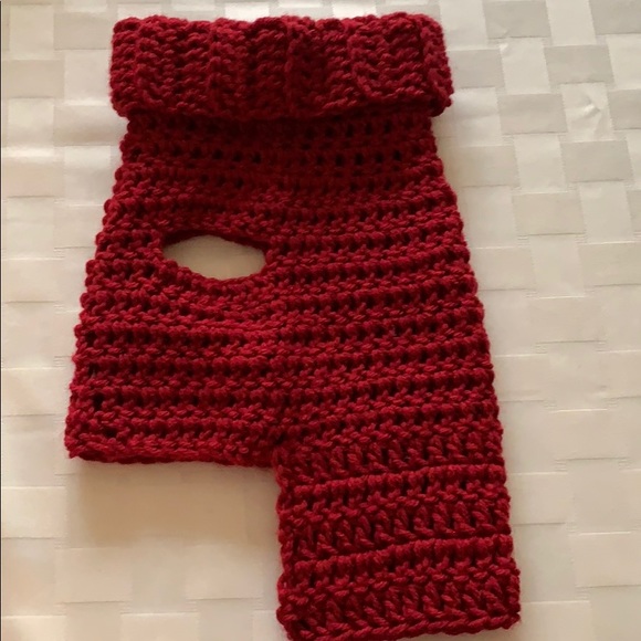 Handmade small dog sweater 10 lbs and under - Picture 3 of 5